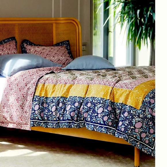 Anthropology Meguro Boho Cotton Slub dorm Twin Duvet cover sold out @ $370 - Picture 7 of 15